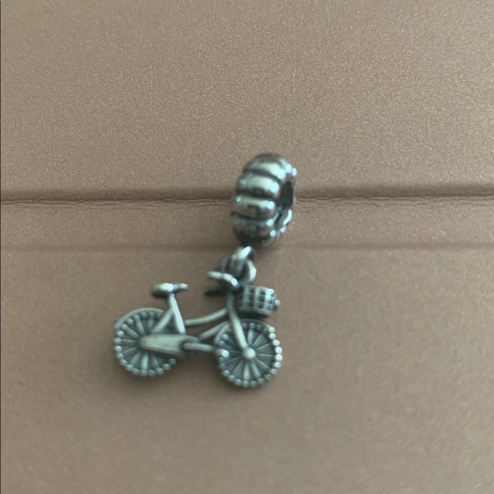 RETIRED Genuine Pandora Silver Bicycle Charm - Picture 1 of 3